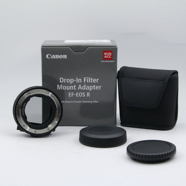 *** OPEN BOX Excellent *** Canon EF-EOS R Drop-in Filter RF Lens Mount Adapter with Drop-in Circular Polarizing Filter A