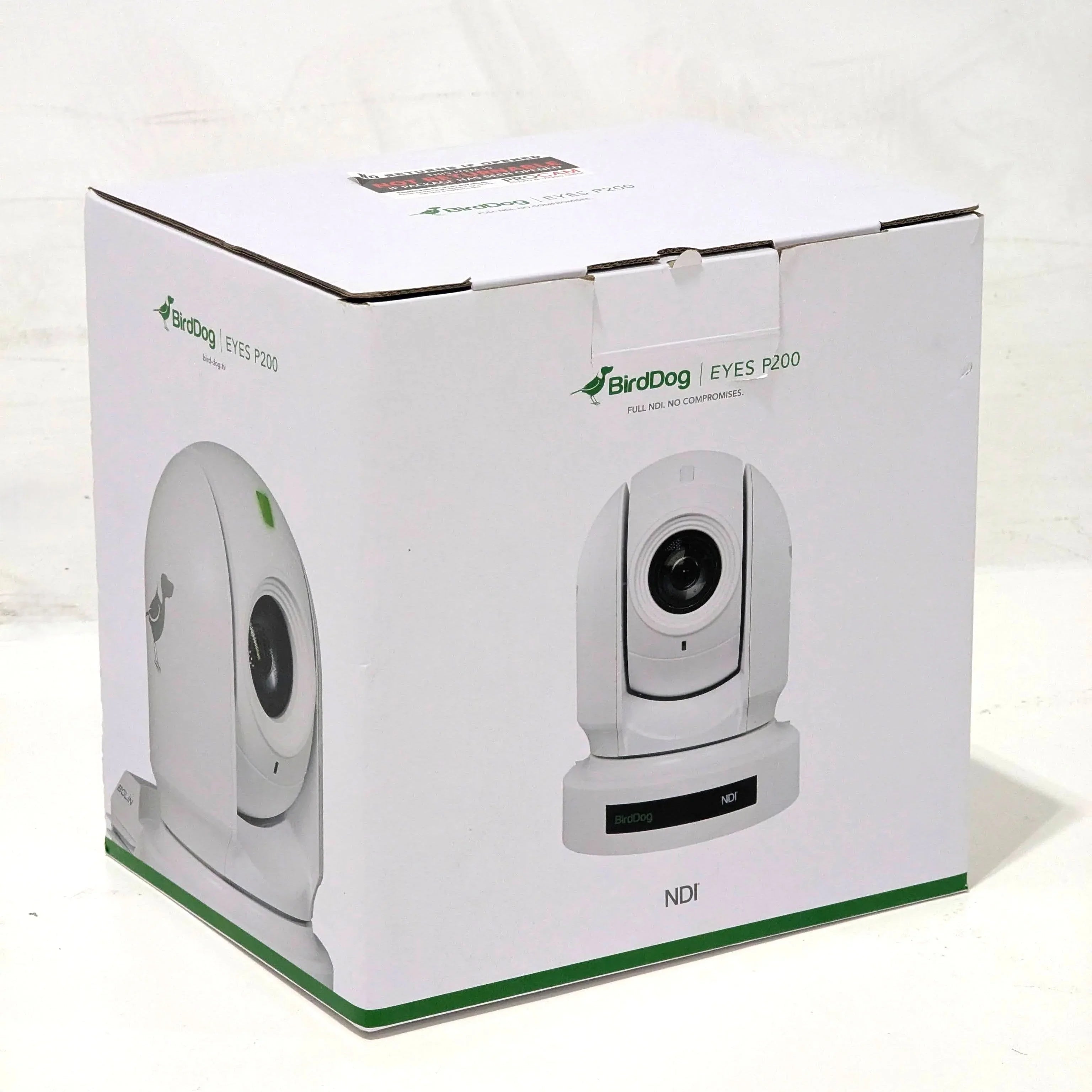 * DEMO * BirdDog Eyes P200 1080p Full NDI PTZ Camera (White) with PTZ Keyboard at PROCAM | procam.com