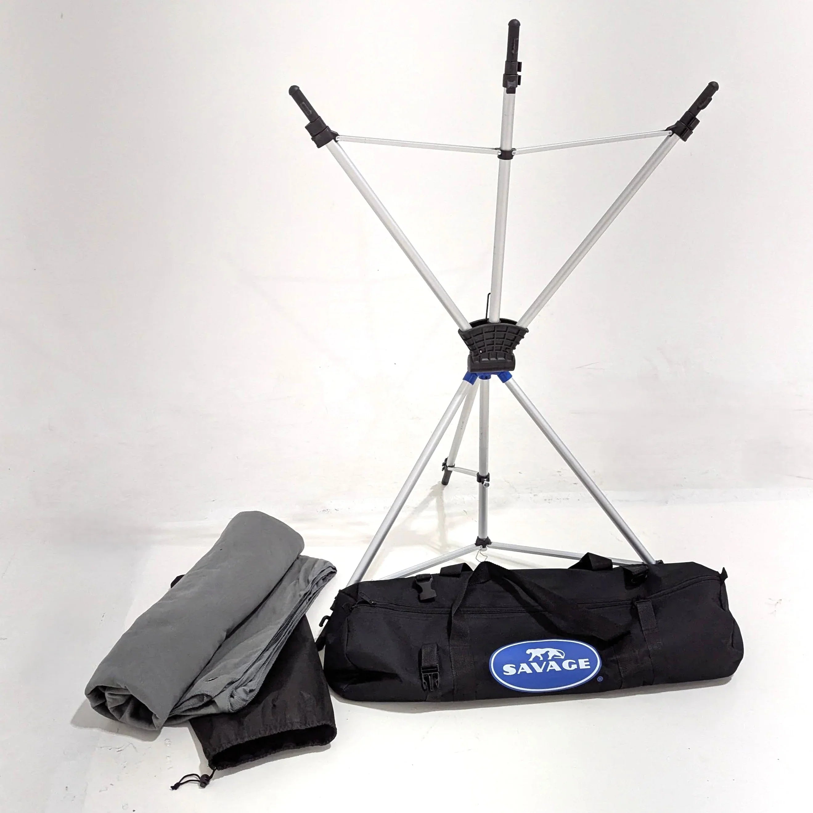 * OPEN BOX GOOD * Savage Backdrop Travel Kit (Gray, 5 x 7') at PROCAM | procam.com