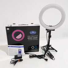 * DEMO * Savage 12" Bi-Color RGB Tabletop Ring Light with Stand