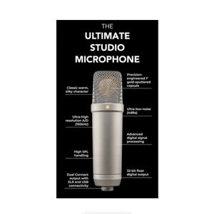 RODE NT1 5th Generation Large-Diaphragm Cardioid Condenser XLR/USB Microphone (Black) at PROCAM | procam.com