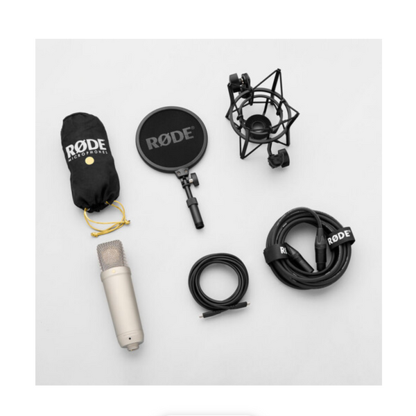 RODE NT1 5th Generation Large-Diaphragm Cardioid Condenser XLR/USB Microphone (Silver)