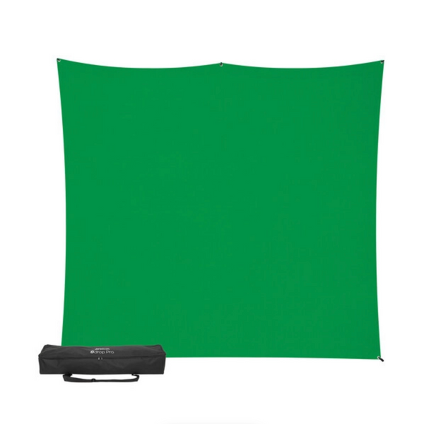 Westcott X-Drop Pro Fabric Backdrop Kit (Chroma-Key Green Screen, 8 x 8')