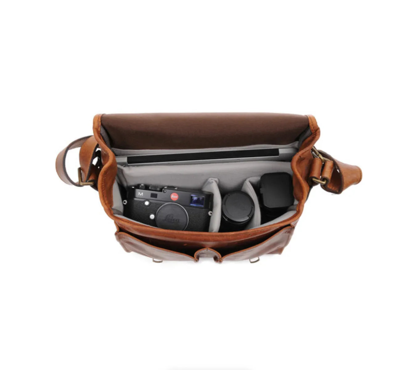 ONA Prince Street Leather Camera Messenger Bag (Antique Cognac) at PROCAM | procam.com