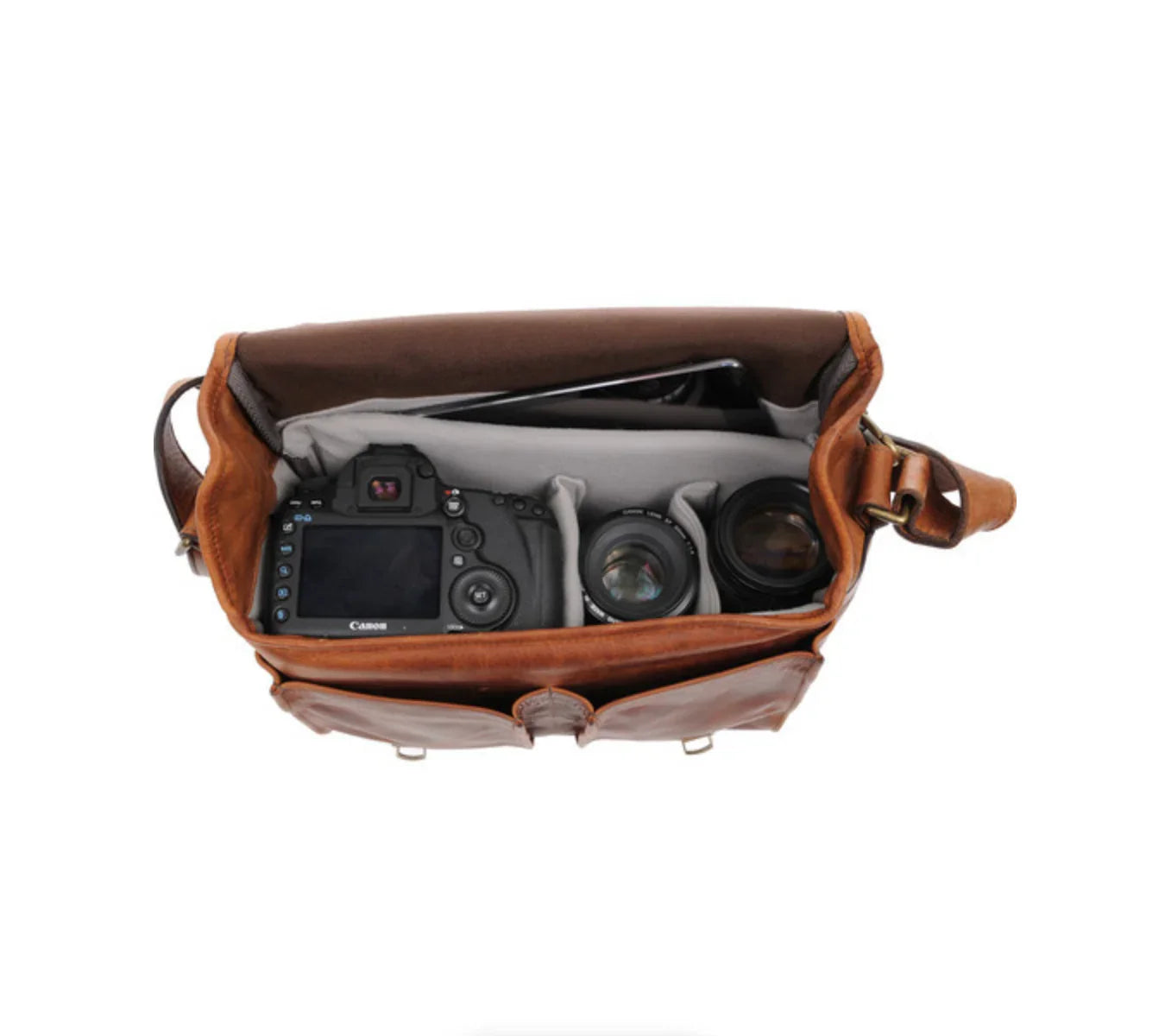 ONA Prince Street Leather Camera Messenger Bag (Antique Cognac) at PROCAM | procam.com