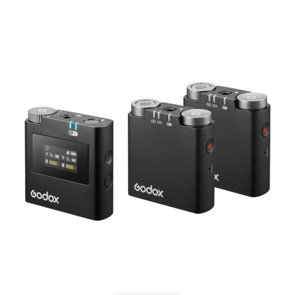 Godox Virso S M2 2-Person Wireless Microphone System for Sony Cameras and Smartphones (2.4 GHz)