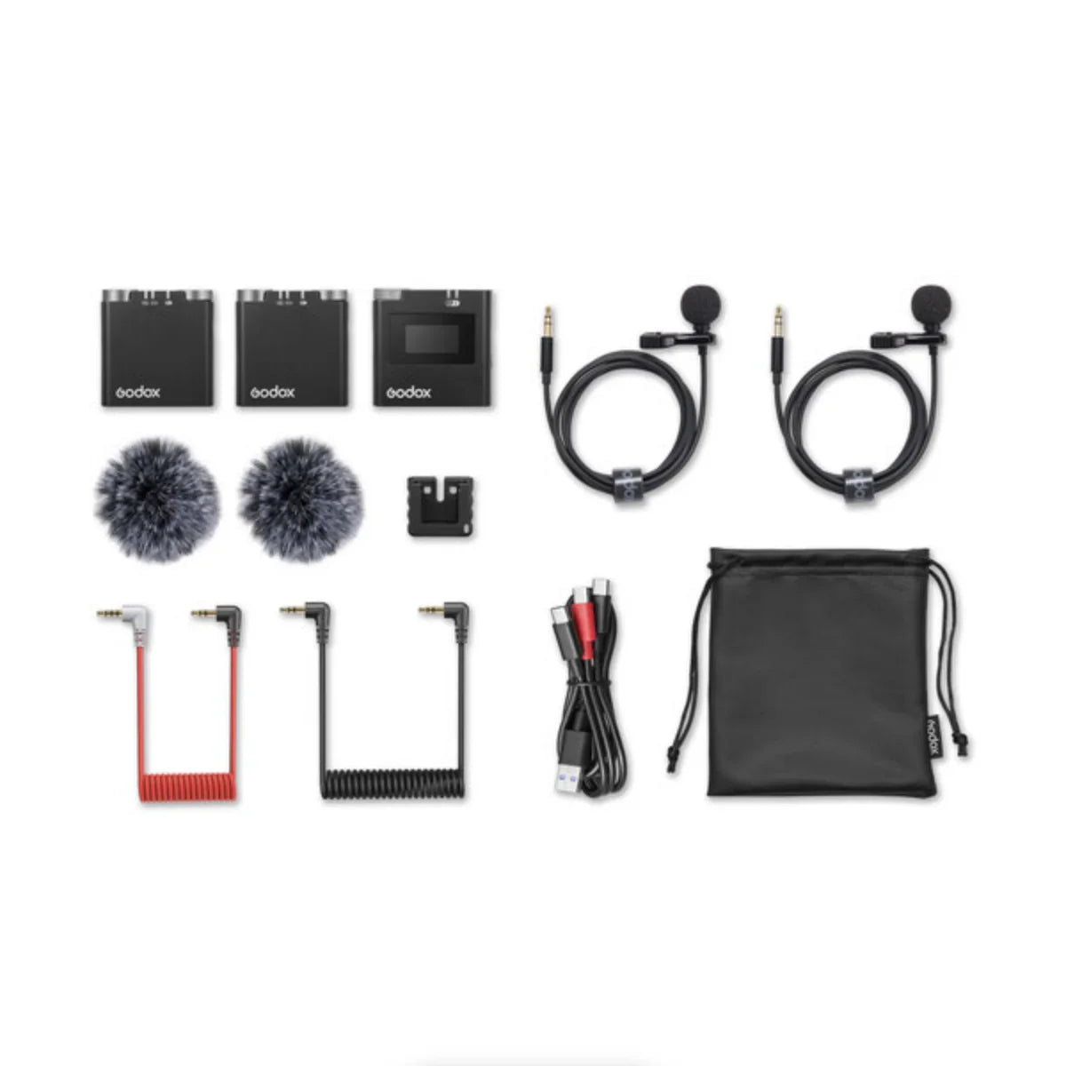 Godox Virso S M2 2-Person Wireless Microphone System for Sony Cameras and Smartphones (2.4 GHz) at PROCAM | procam.com