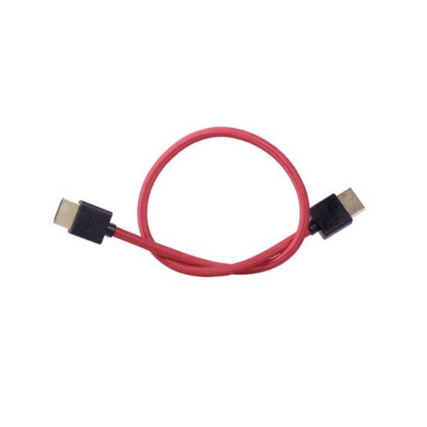 1SV Braided HDMI Cable - Thin 16'' (Red)