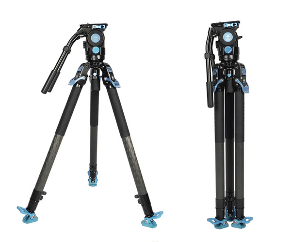 Sirui SVT75 Rapid System One-Step Releasing Video Tripod Lite with SVH15 Video Fluid Head Kit