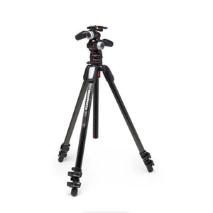 Manfrotto MT055CXPRO3 Carbon Fiber Tripod with MHXPRO-3W Head & Move Quick Release Kit at PROCAM | procam.com