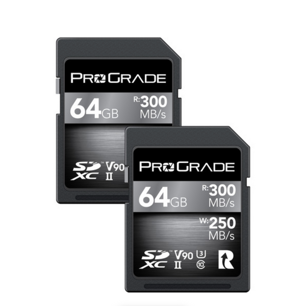 ProGrade Digital SDXC UHS-II V90 Cobalt Memory Card - 64GB (2-Pack)