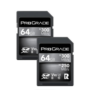 ProGrade Digital SDXC UHS-II V90 Cobalt Memory Card - 64GB (2-Pack) at PROCAM | procam.com