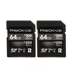 ProGrade Digital SDXC UHS-II V90 Cobalt Memory Card - 64GB (2-Pack) at PROCAM | procam.com