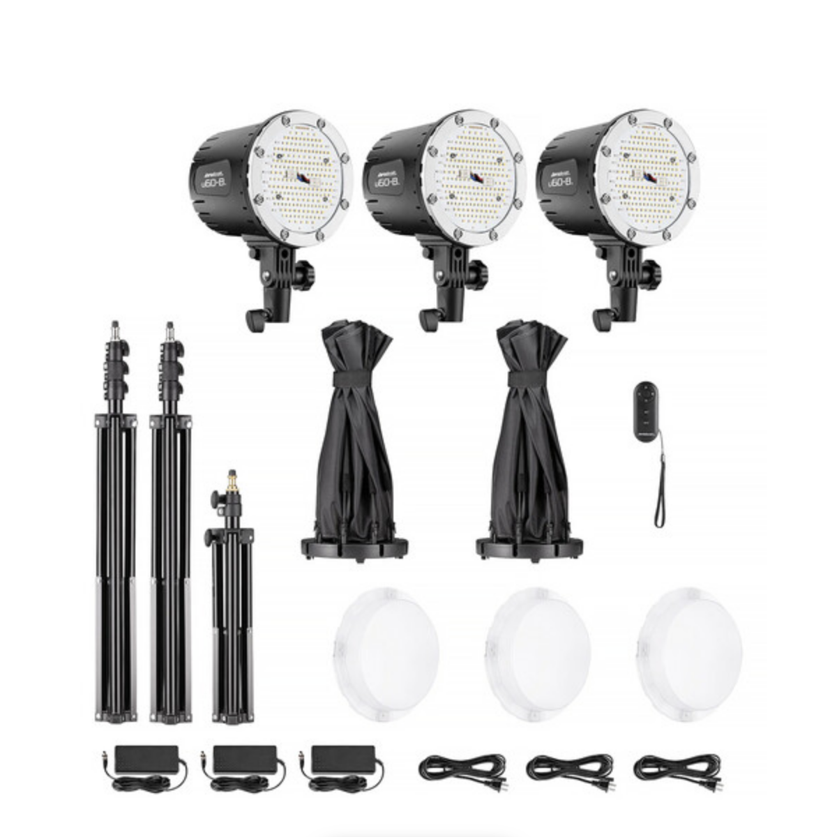 Westcott U60-B Bi-Color 3-Light LED Monolight Kit With 22" Octabox (3 ...