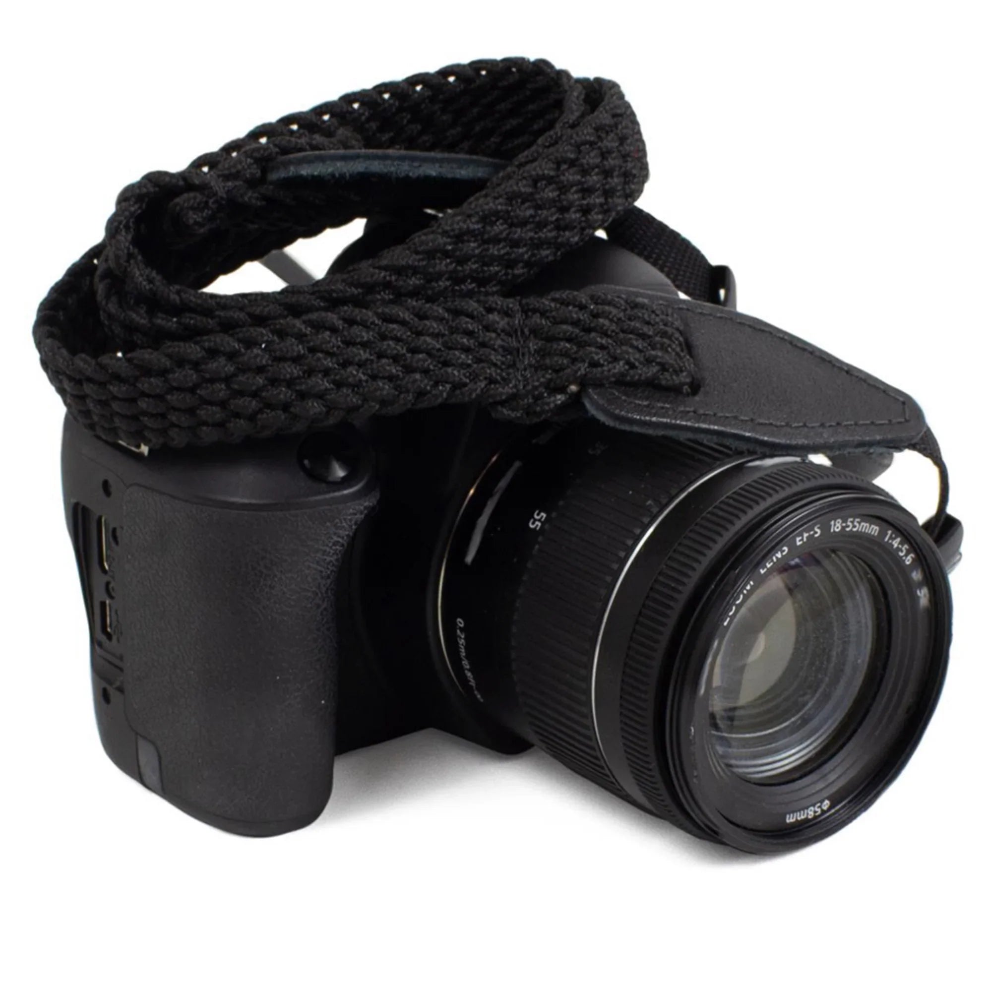 Perri's Leathers Ltd. BRAIDED Camera Strap (Black) at PROCAM | procam.com