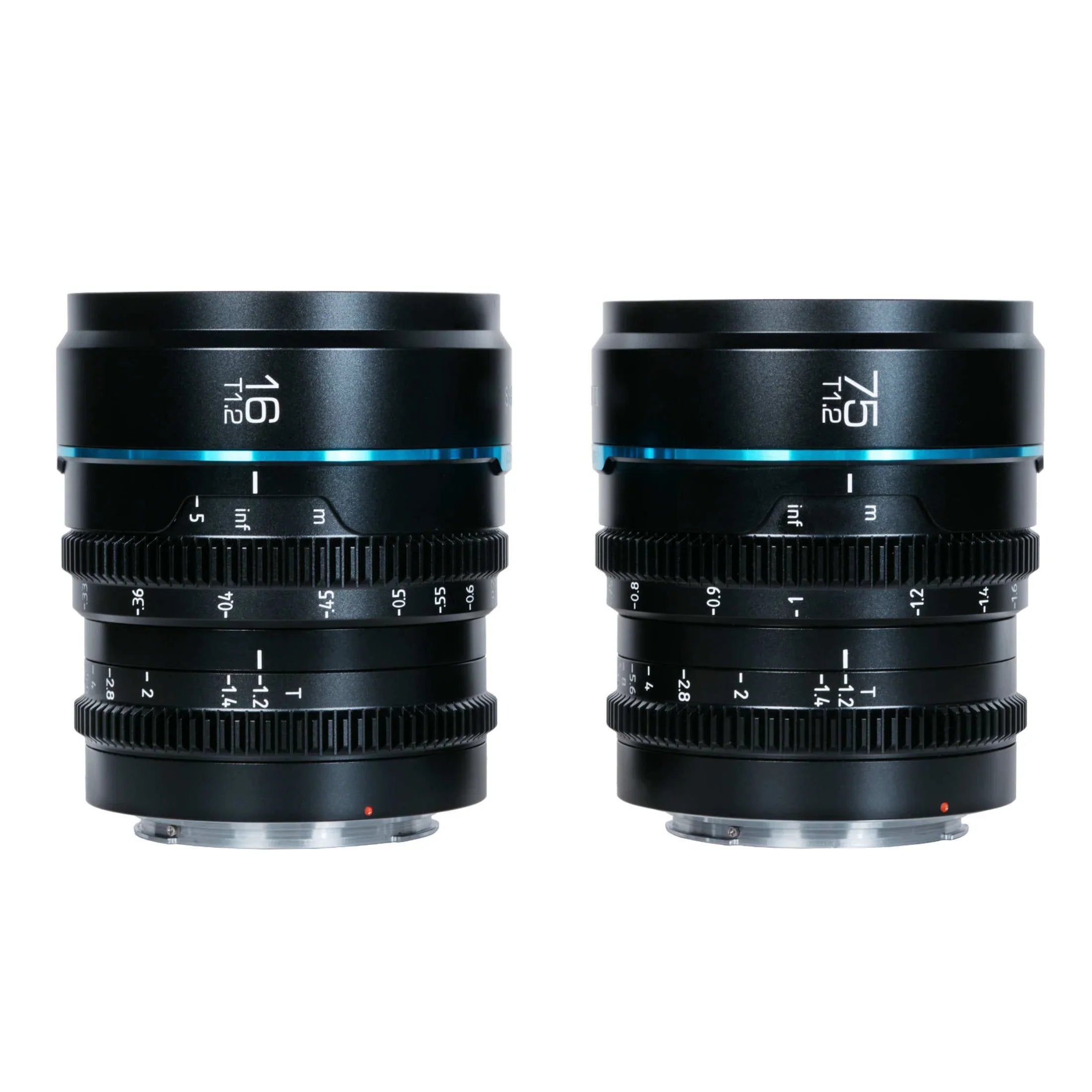 Sirui Night Walker 16mm & 75mm T1.2 S35 Cine 2-Lens Set (E-Mount, Black) at PROCAM | procam.com