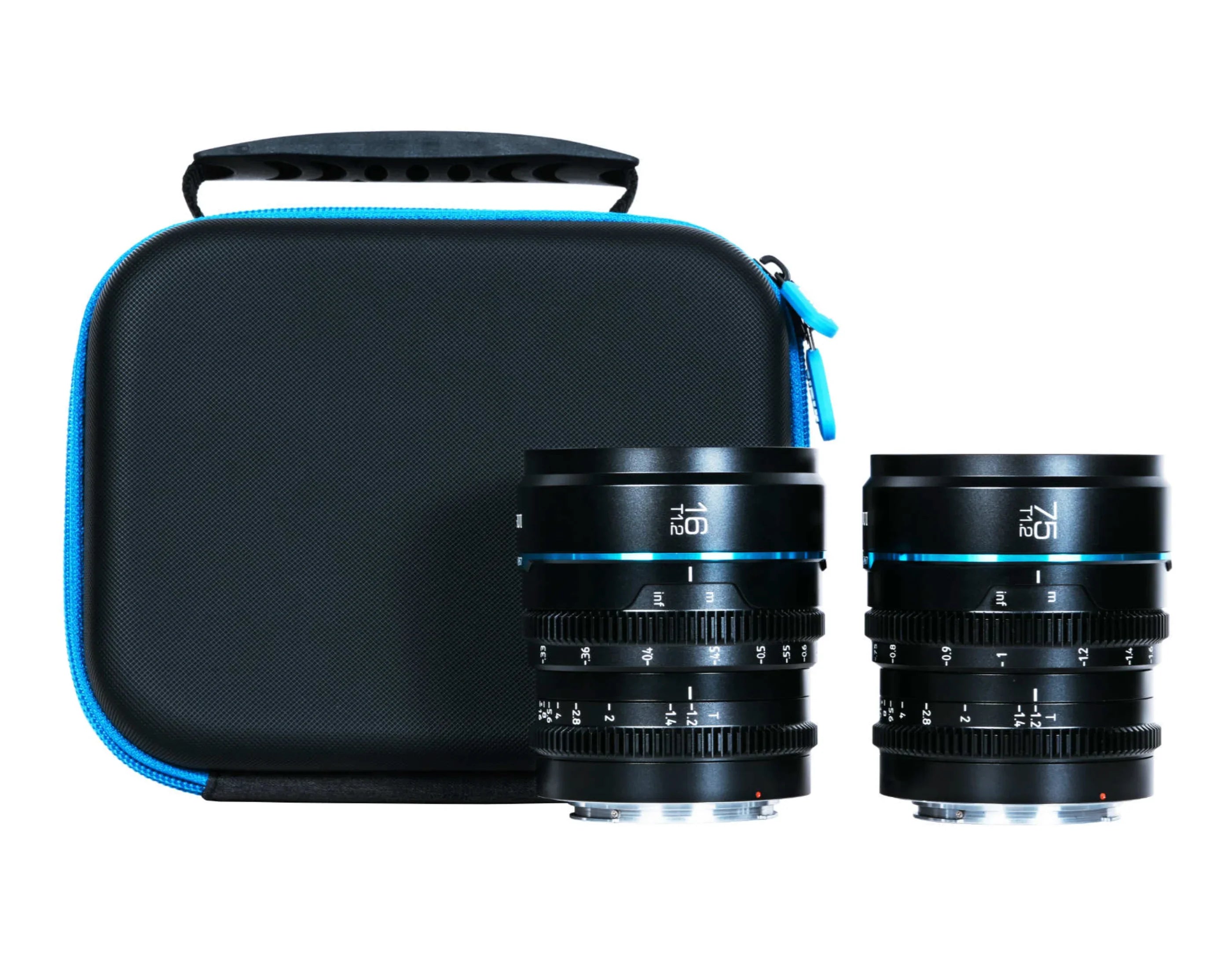 Sirui Night Walker 16mm & 75mm T1.2 S35 Cine 2-Lens Set (E-Mount, Black) at PROCAM | procam.com