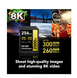 Lexar 256GB Professional 2000x UHS-II SDXC Memory Card at PROCAM | procam.com