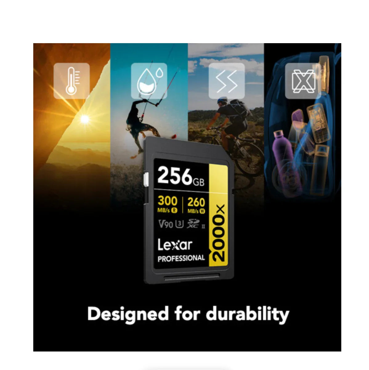 Lexar 256GB Professional 2000x UHS-II SDXC Memory Card at PROCAM | procam.com