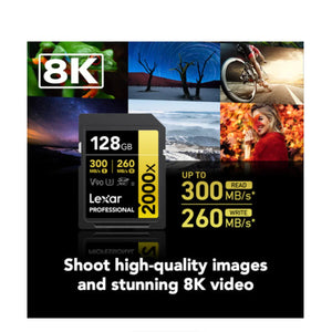 Lexar Professional 2000x UHS-II SDXC Memory Card - 128GB at PROCAM | procam.com