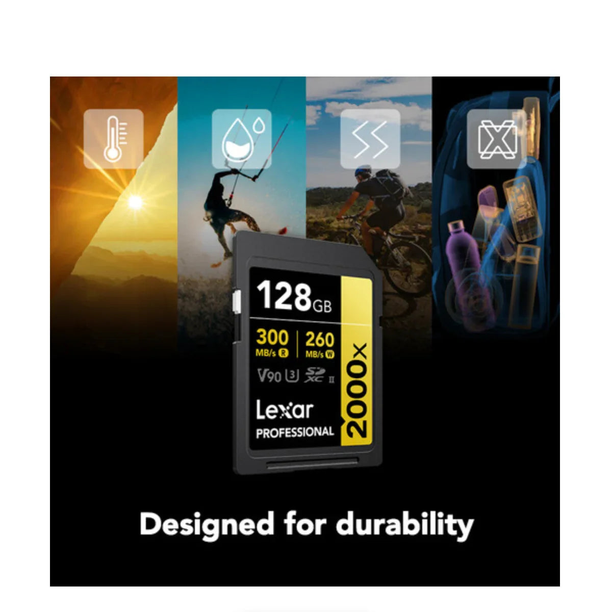 Lexar Professional 2000x UHS-II SDXC Memory Card - 128GB at PROCAM | procam.com