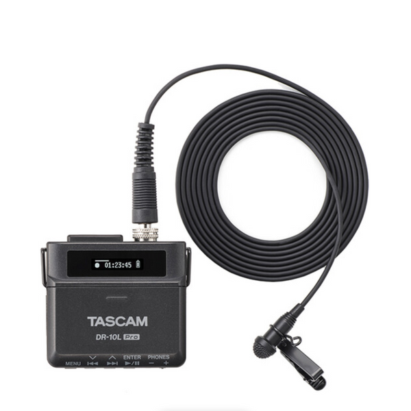 TASCAM DR-10L Pro Field Recorder and Lavalier Microphone