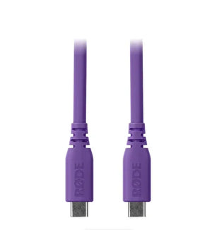RODE SC27 SuperSpeed USB-C to USB-C Cable (Purple, 6.6') at PROCAM | procam.com