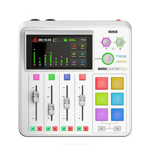 RODE RODECaster Duo Integrated Audio Production Studio (White) at PROCAM | procam.com