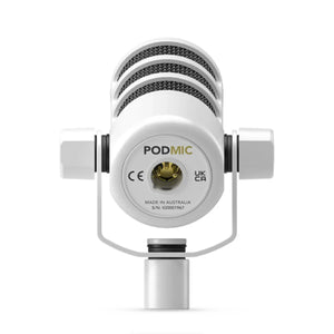 RODE PodMic Dynamic Podcasting Microphone (White) at PROCAM | procam.com