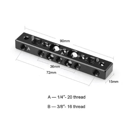 SmallRig Cheese Bar with 1/4"-20 & 3/8"-16 Screw Holes at PROCAM | procam.com