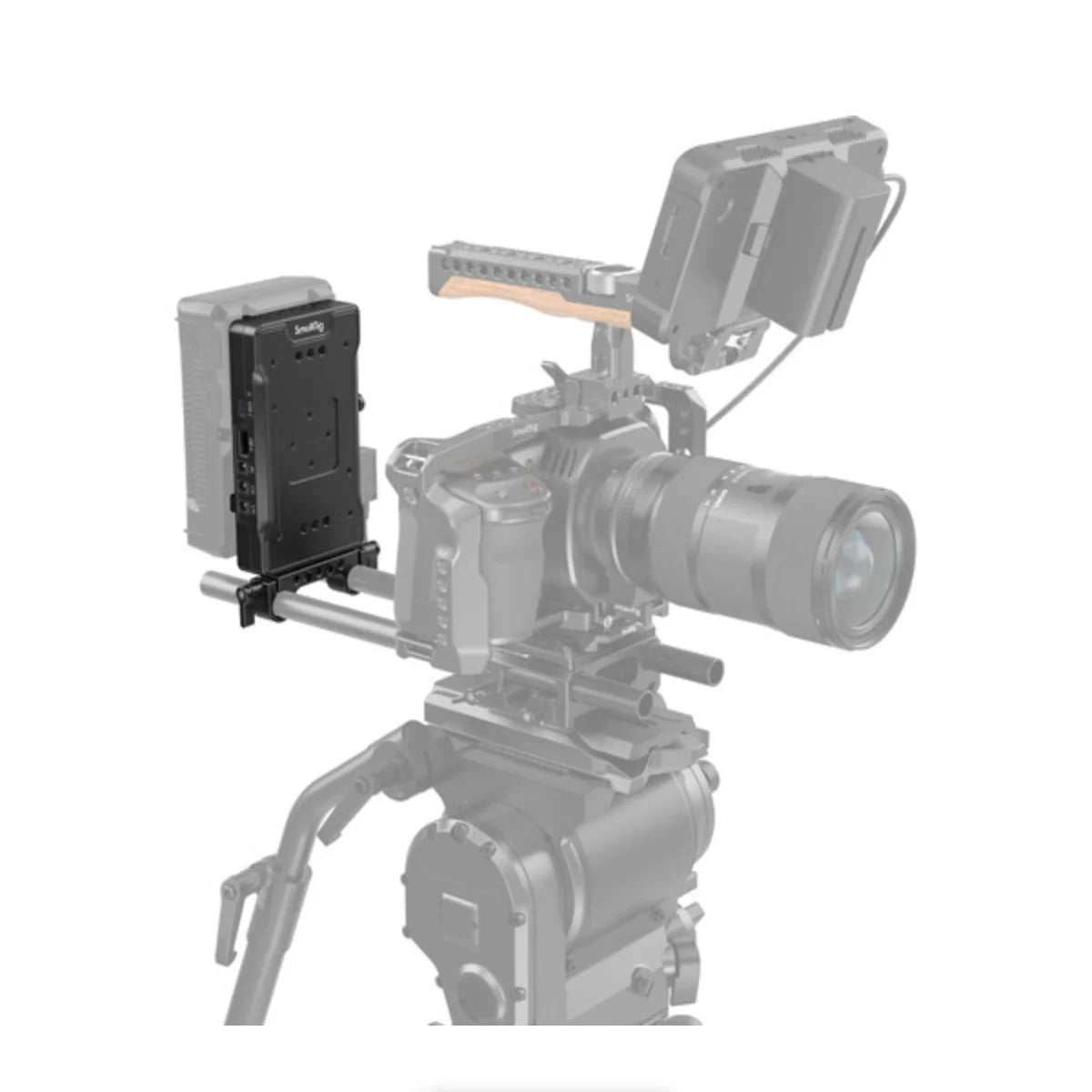 SmallRig V-Mount Battery Adapter Plate with Dual 15mm Rod Clamp at PROCAM | procam.com