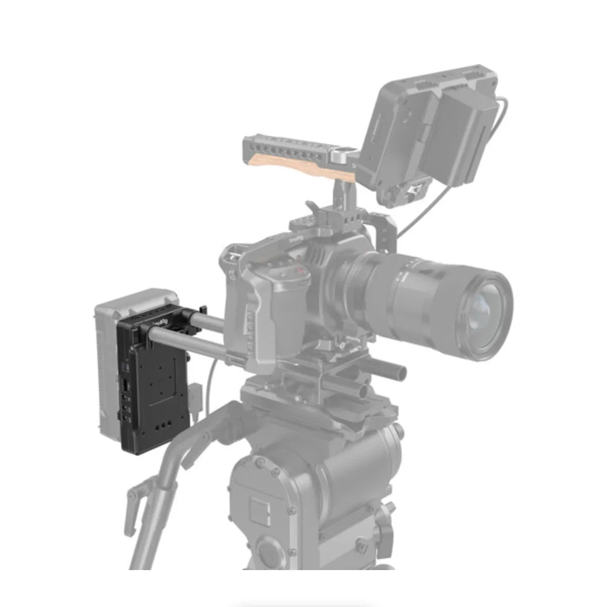 SmallRig V-Mount Battery Adapter Plate with Dual 15mm Rod Clamp at PROCAM | procam.com