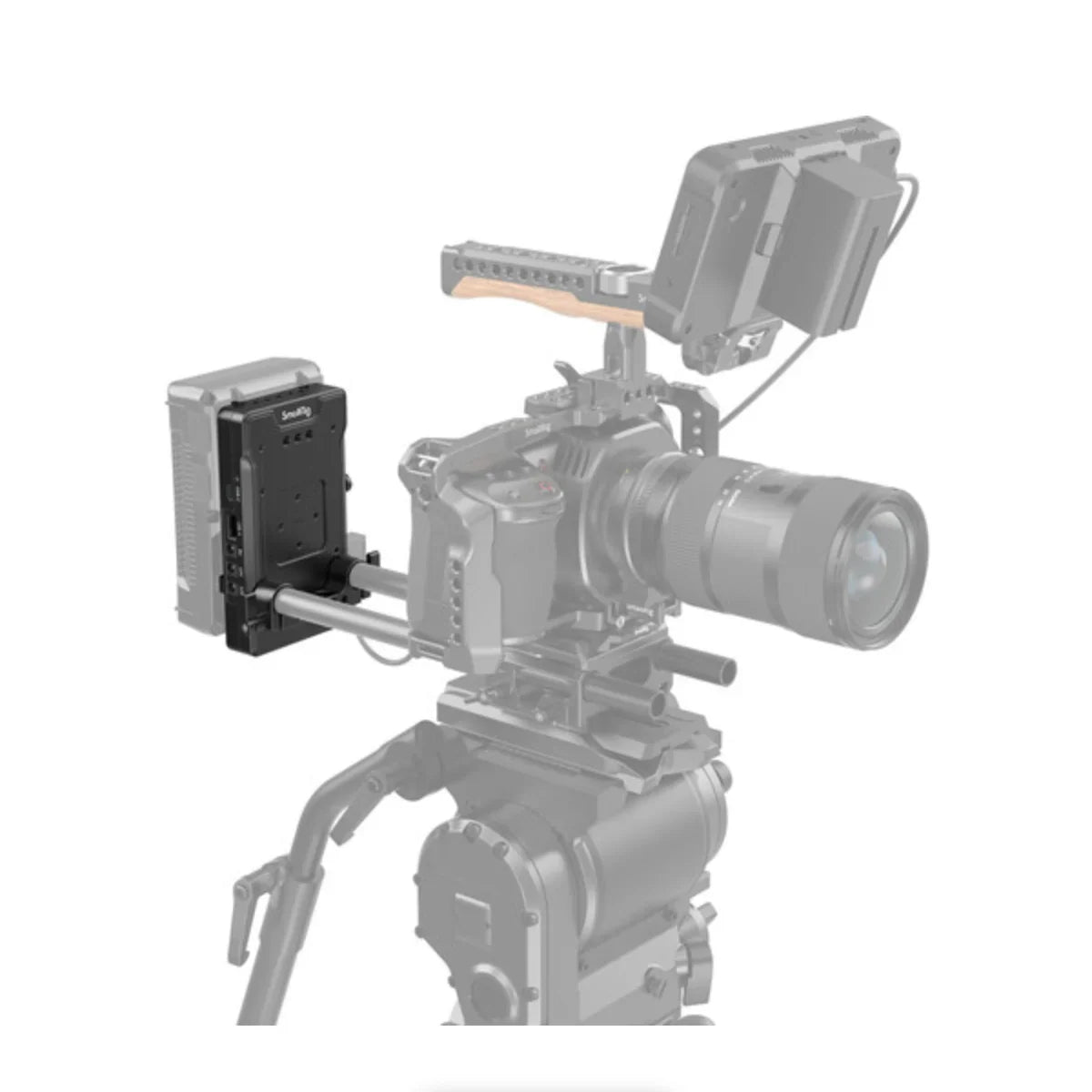 SmallRig V-Mount Battery Adapter Plate with Dual 15mm Rod Clamp at PROCAM | procam.com