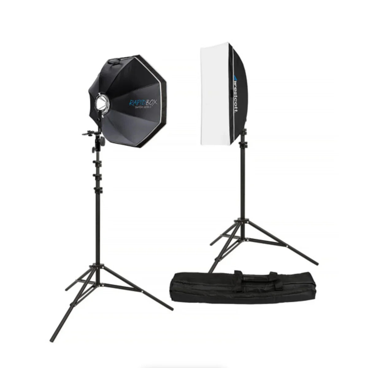 Westcott Rapid Box Switch Octa-S & Strip Softboxes with Round Head Inserts at PROCAM | procam.com