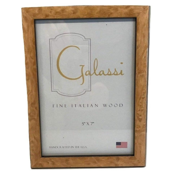 Galassi Italian Wood Photo Frame - Cashmere Burl - 5x7