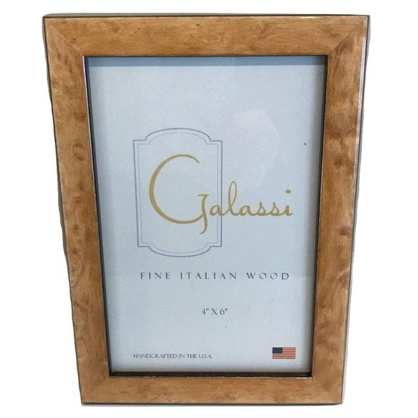 Galassi Italian Wood Photo Frame - Cashmere Burl - 4x6