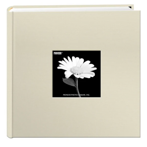 Pioneer Fabric Frame Photo Album (White/Ivory )  / 200 Photos