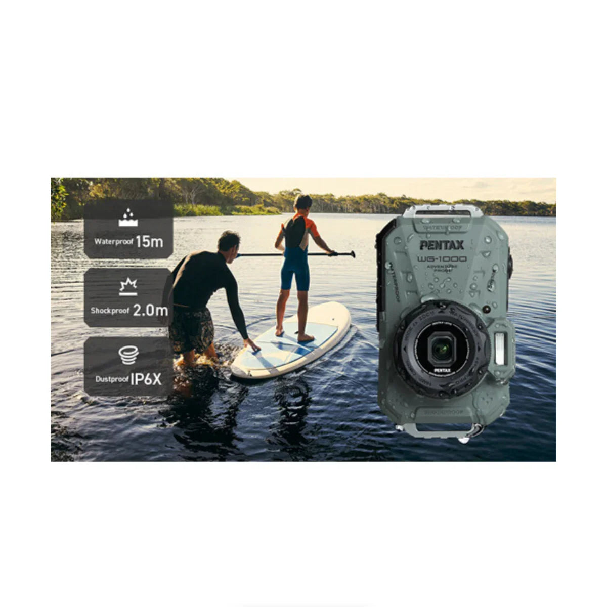 Pentax WG-1000 Digital Camera (Olive) at PROCAM | Shop Camera