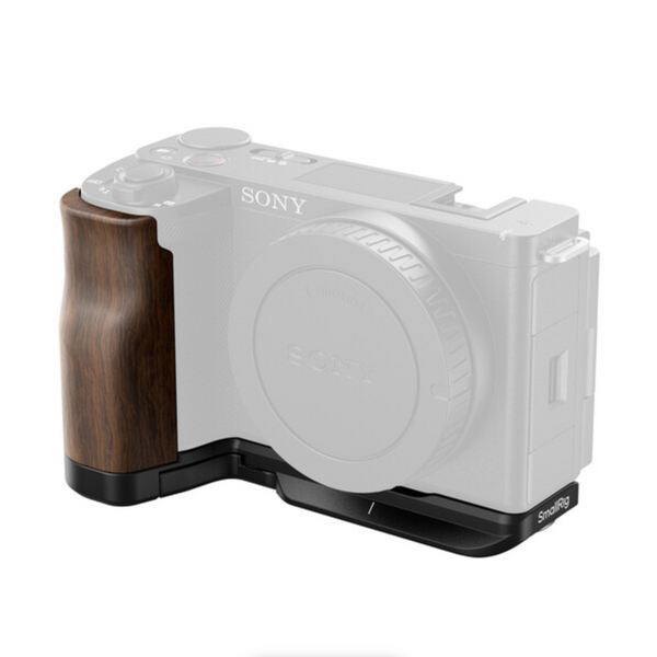 SmallRig L-Shape Mount Plate with Wooden Handle for Sony ZV-E10 II