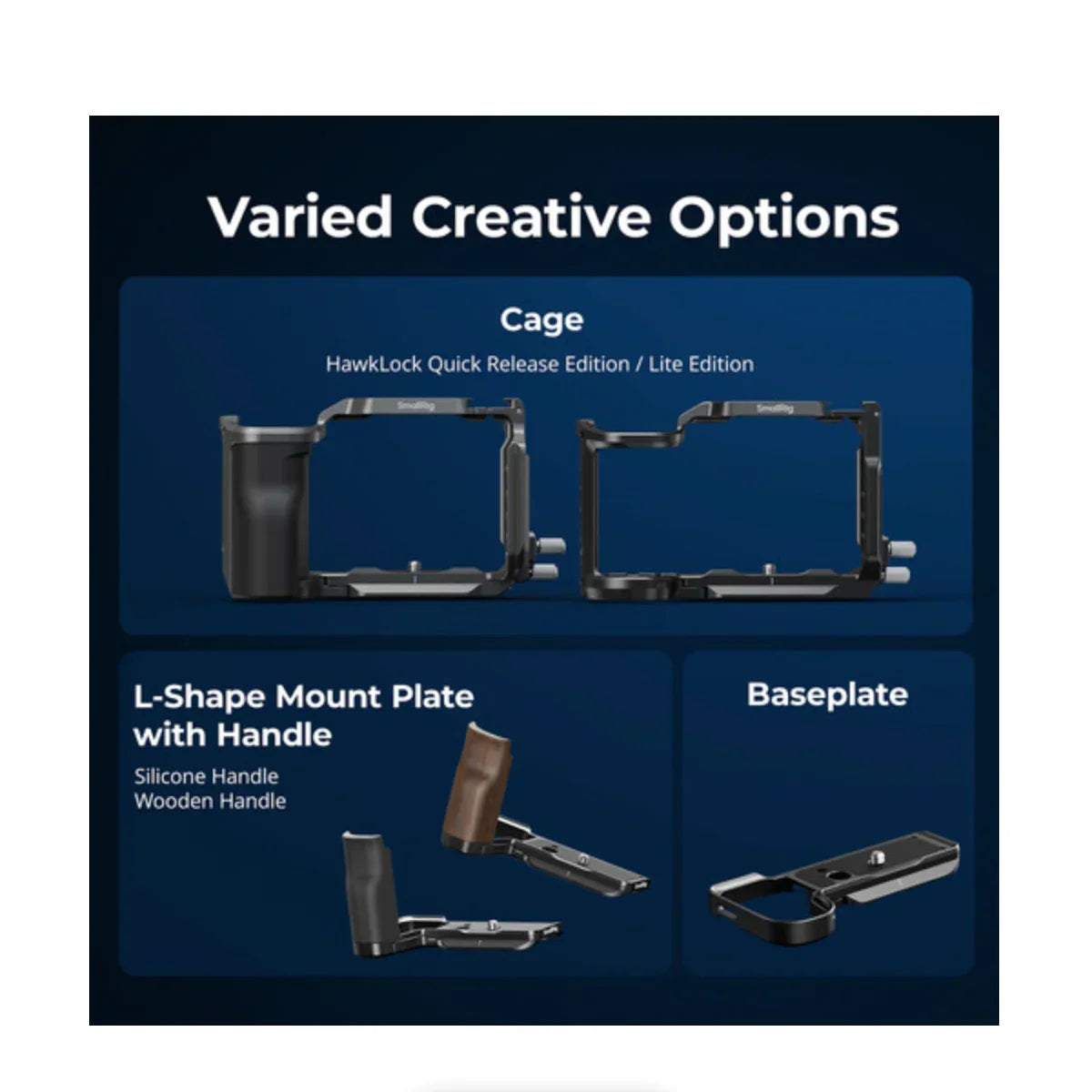 SmallRig L-Shape Mount Plate with Wooden Handle for Sony ZV-E10 II at PROCAM | procam.com