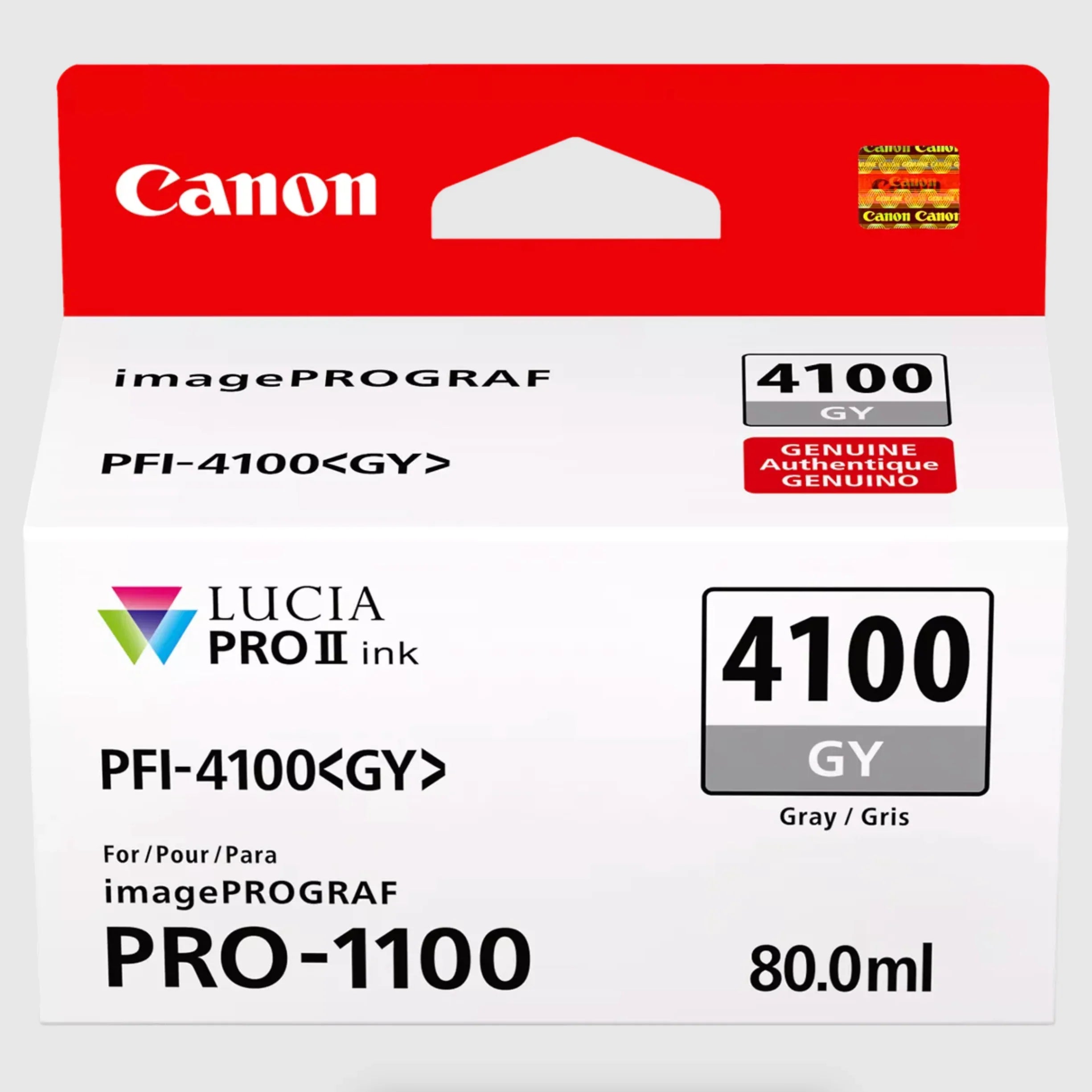 Canon PFI-4100 Gray Pigment Ink Tank (80mL) for PRO-1100 at PROCAM | procam.com