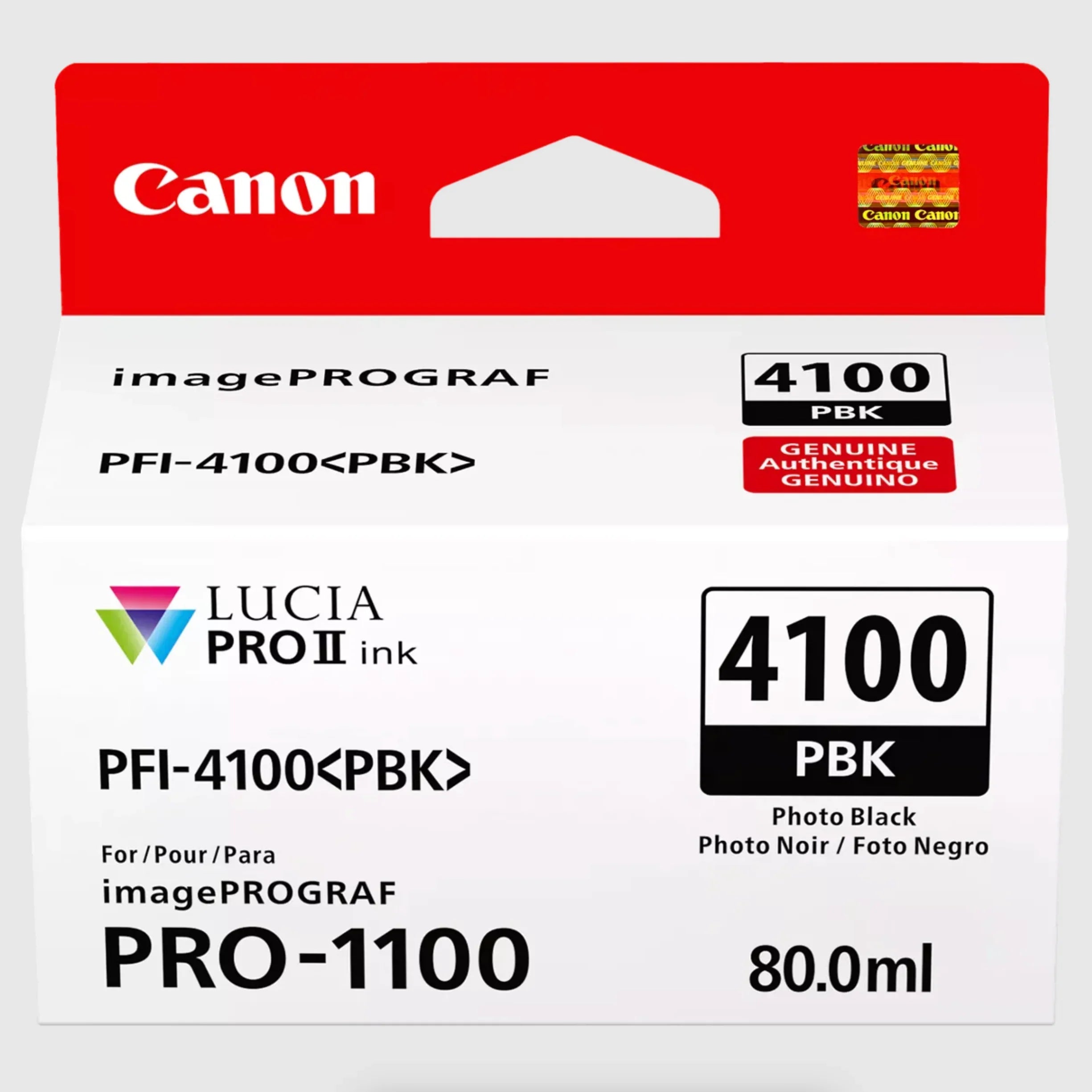 Canon PFI-4100 Photo Black Pigment Ink Tank (80mL) for PRO-1100 at PROCAM | procam.com