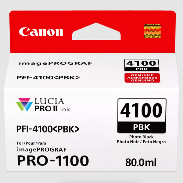 Canon PFI-4100 Photo Black Pigment Ink Tank (80mL) for PRO-1100