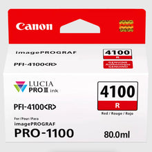 Canon PFI-4100 Red Pigment Ink Tank (80mL) for PRO-1100