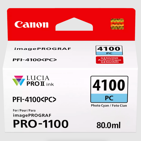 Canon PFI-4100 Photo Cyan Pigment Ink Tank (80mL) for PRO-1100