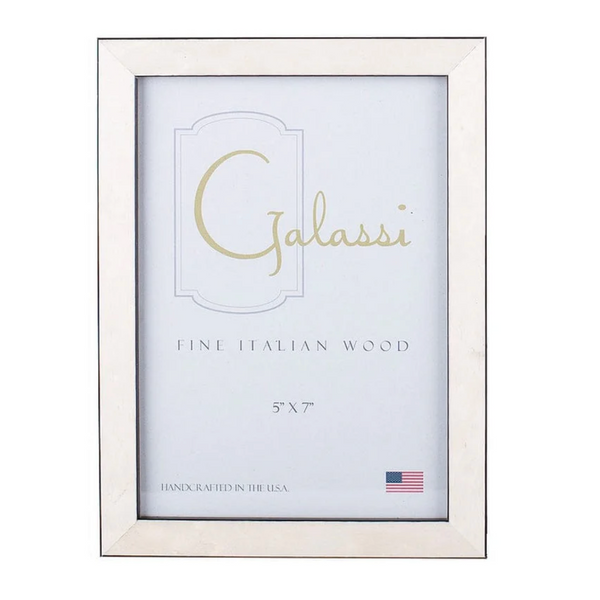 Galassi Italian Wood Photo Frame - White Burl - 4x6