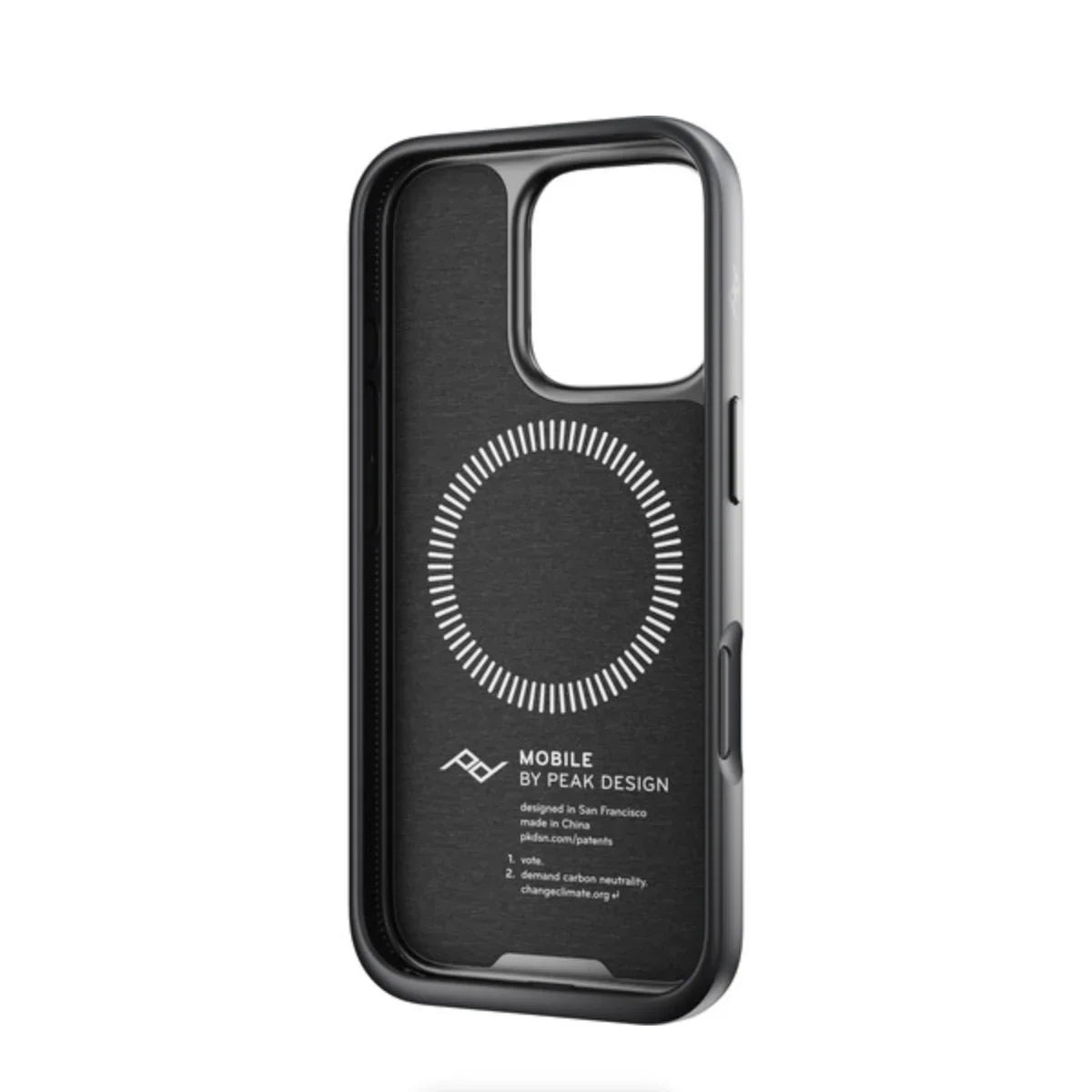 Peak Design Mobile Everyday Fabric Case for iPhone 16 Pro (Charcoal) at PROCAM | procam.com