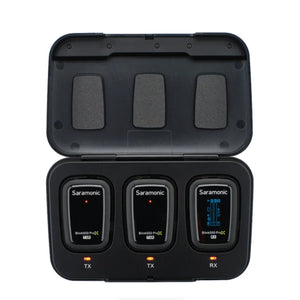 Saramonic Blink 500 ProX B2R 2-Person Digital Camera-Mount Wireless Omni Lavalier Microphone System (Black, 2.4 GHz) at PROCAM | procam.com