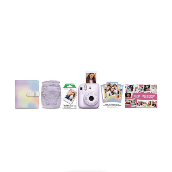 FUJIFILM INSTAX MINI 12 Instant Film Holiday Camera Bundle (Lilac Purple)