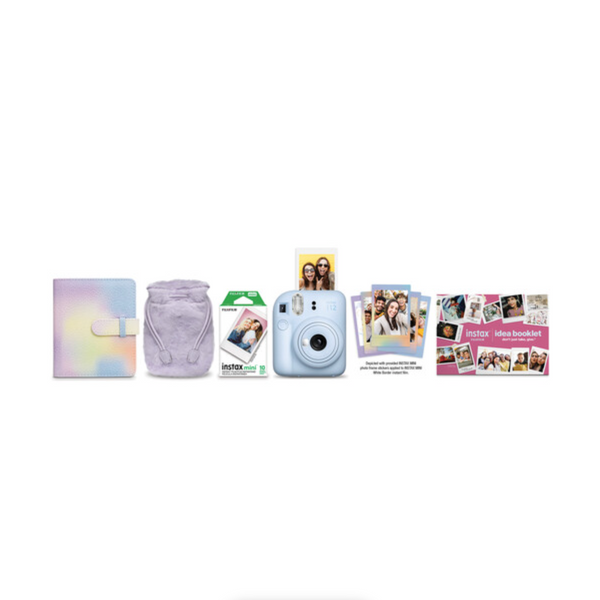 FUJIFILM INSTAX MINI 12 Instant Film Holiday Camera Bundle (Pastel Blue)